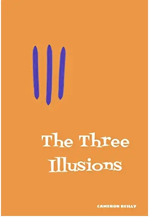 Original orange cover of The Three Illusions by Cameron Reilly